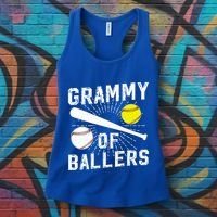 Grammy Of Ballers Baseball Softball Grammy Grandma Gift Women's Tank Top thumb 3