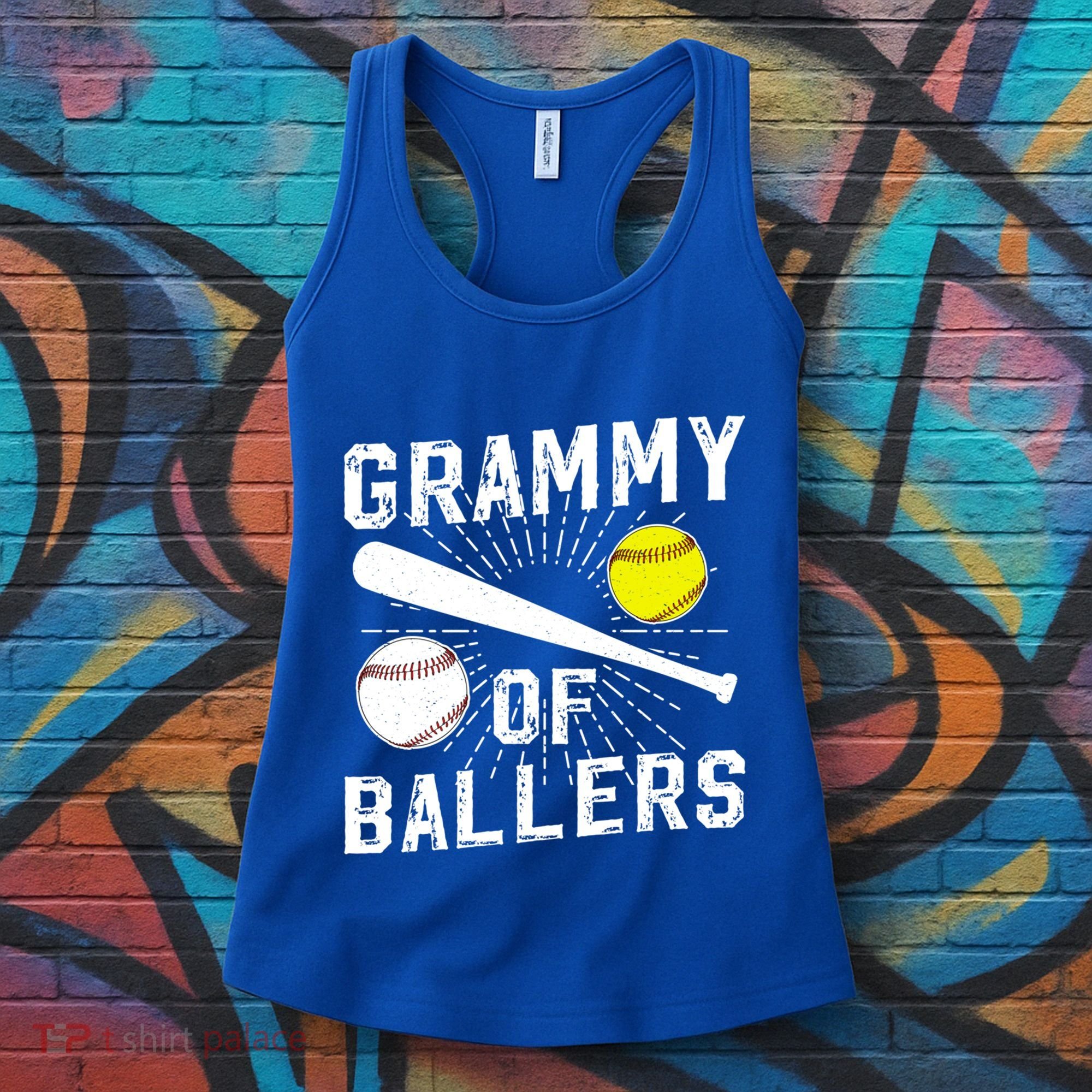Grammy Of Ballers Baseball Softball Grammy Grandma Gift Women's Tank Top
