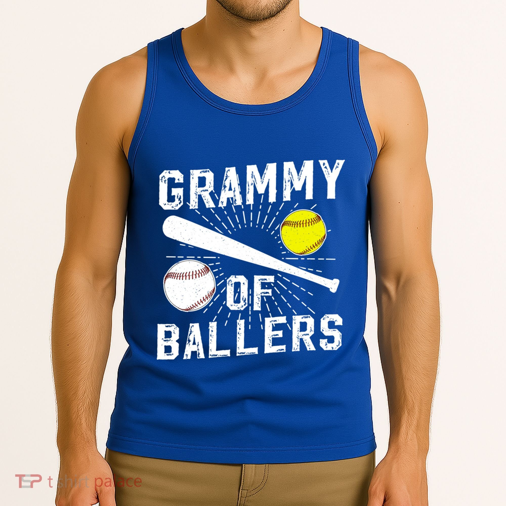 Grammy Of Ballers Baseball Softball Grammy Grandma Gift Tank Top