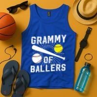 Grammy Of Ballers Baseball Softball Grammy Grandma Gift Tank Top thumb 4