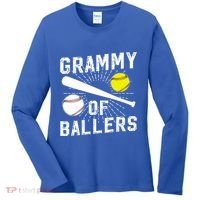 Grammy Of Ballers Baseball Softball Grammy Grandma Gift Women's Long Sleeve Shirt thumb 0