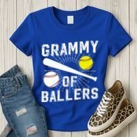 Grammy Of Ballers Baseball Softball Grammy Grandma Gift Women's T-Shirt thumb 3