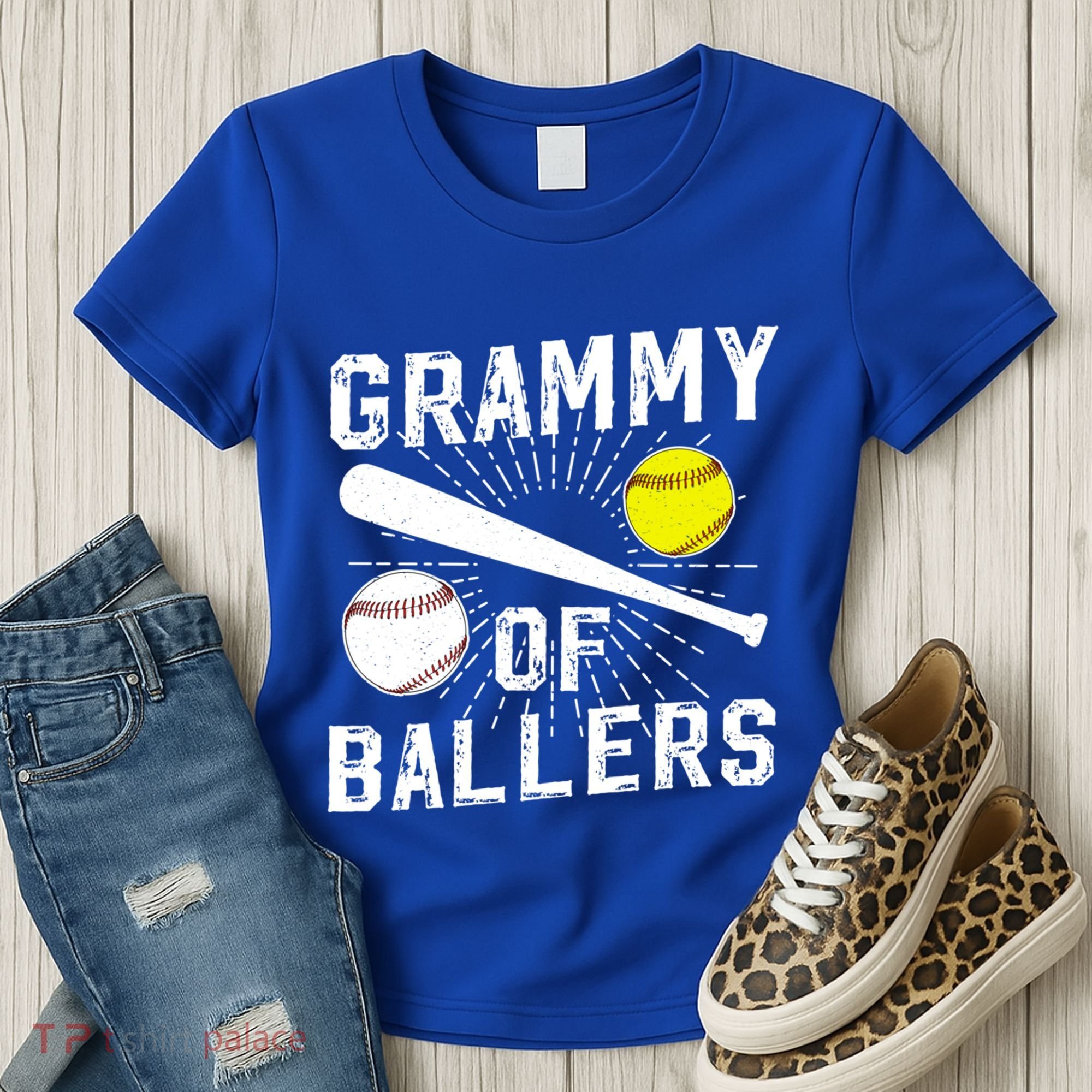 Grammy Of Ballers Baseball Softball Grammy Grandma Gift Women's T-Shirt