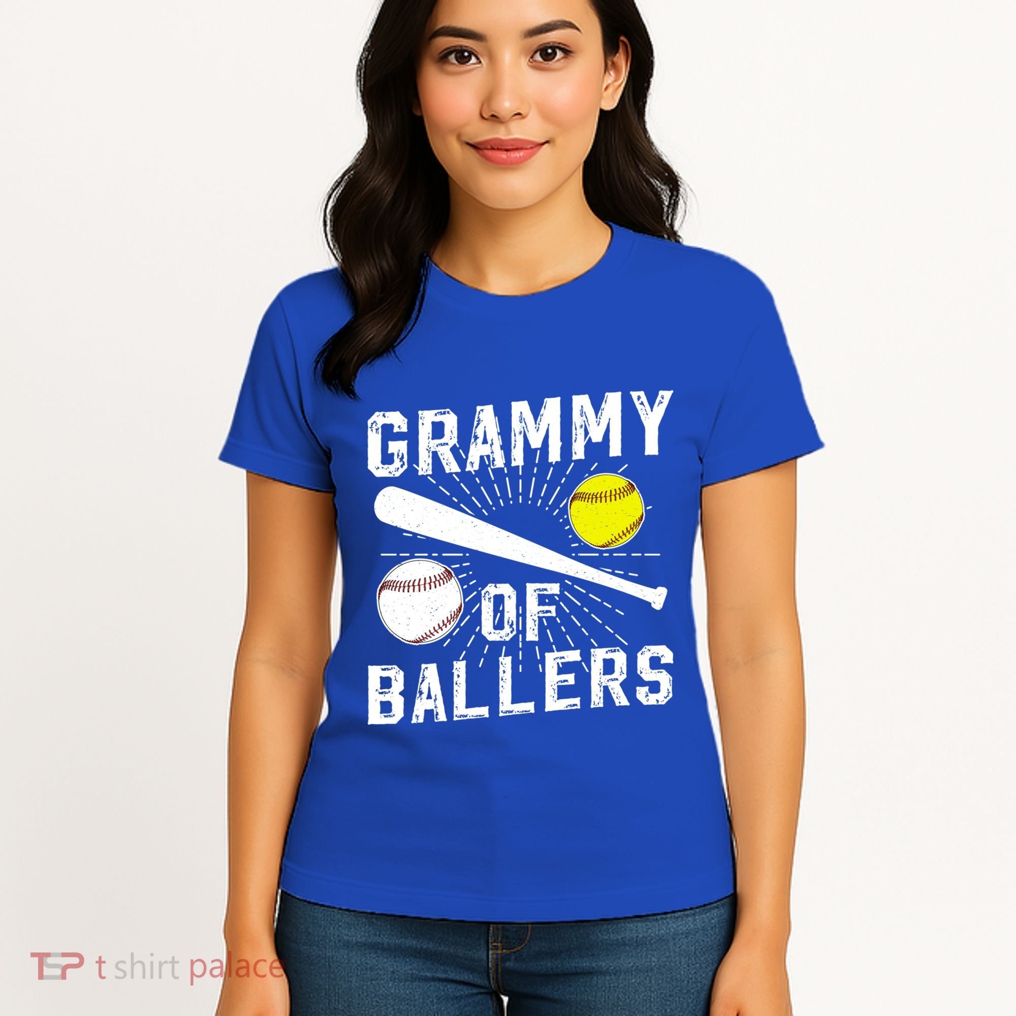 Grammy Of Ballers Baseball Softball Grammy Grandma Gift Women's T-Shirt