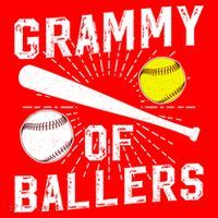 Grammy Of Ballers Baseball Softball Grammy Grandma Gift Santa Hat thumb 1