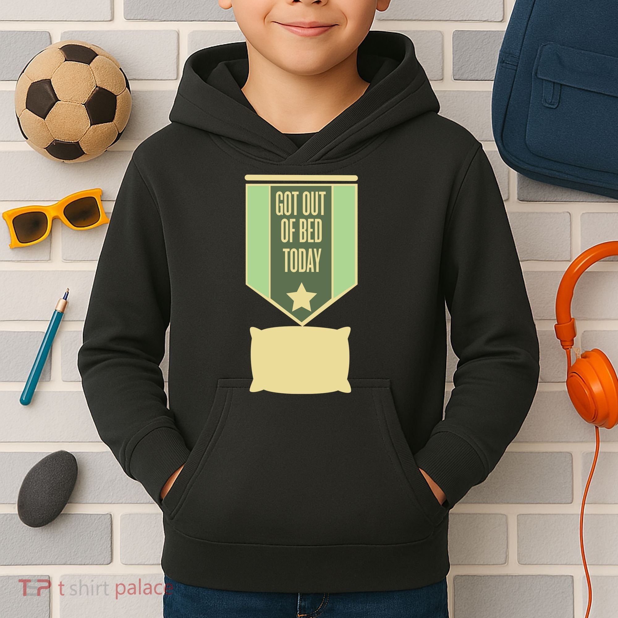 Get Out Of Bed Kids Hoodie