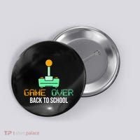 Game Over Back To School Gaming Button thumb 0