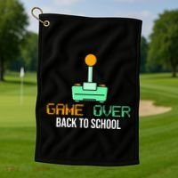 Game Over Back To School Gaming Golf Towel thumb 1