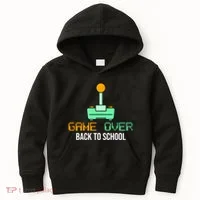 Game Over Back To School Gaming Kids Hoodie thumb 0