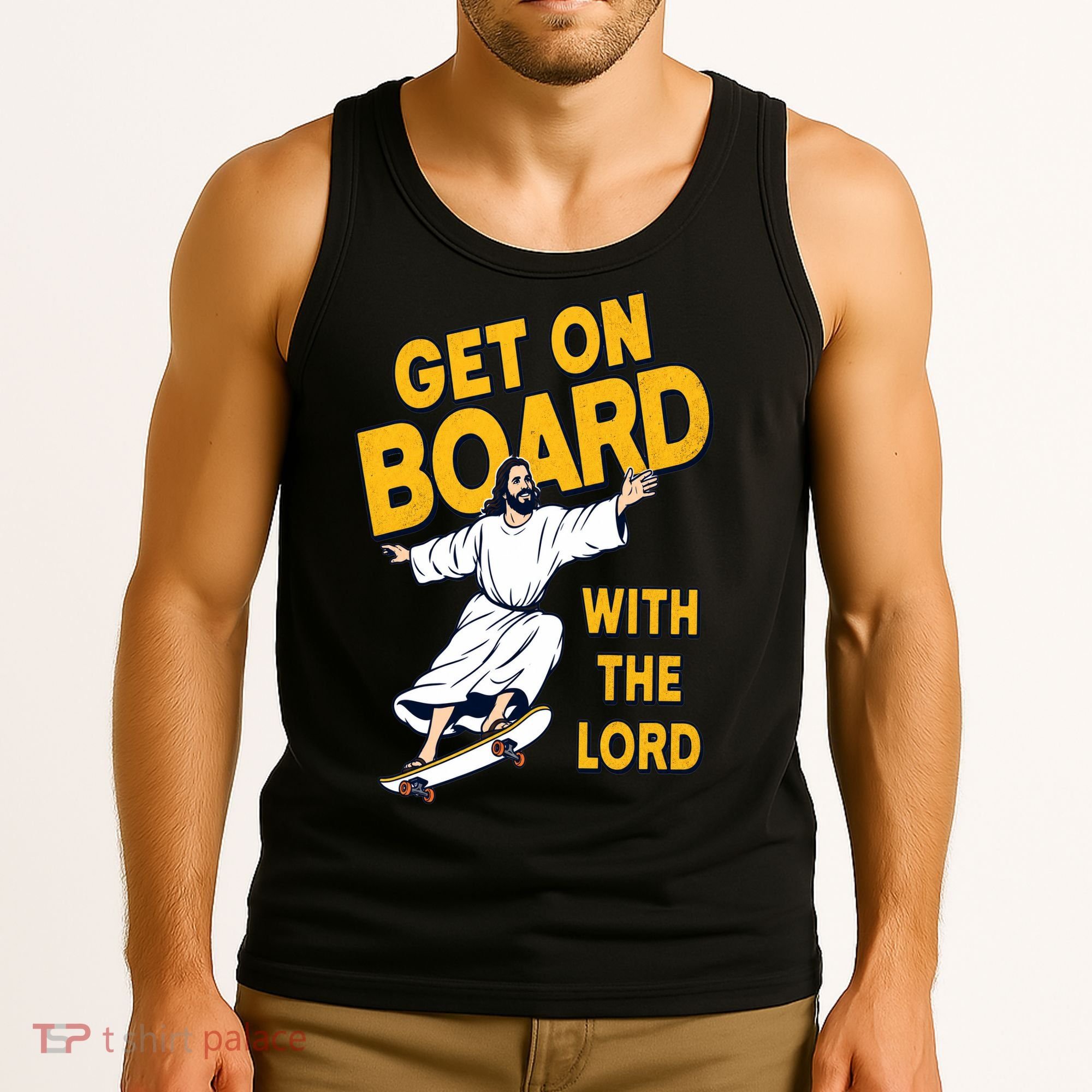 Get On Board With The Lord Skateboarding Tank Top