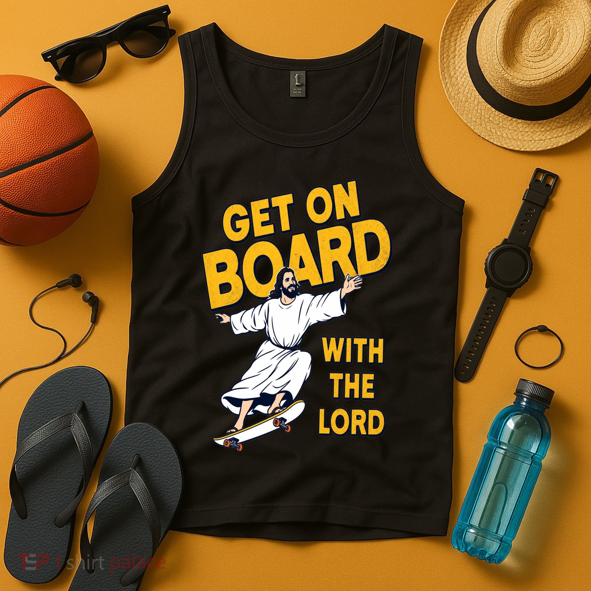 Get On Board With The Lord Skateboarding Tank Top