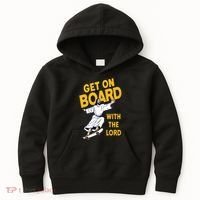 Get On Board With The Lord Skateboarding Kids Hoodie thumb 0