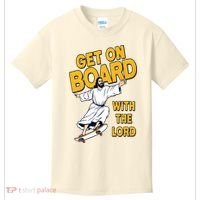 Get On Board With The Lord Skateboarding Kids T-Shirt thumb 0