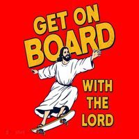 Get On Board With The Lord Skateboarding Santa Hat thumb 1