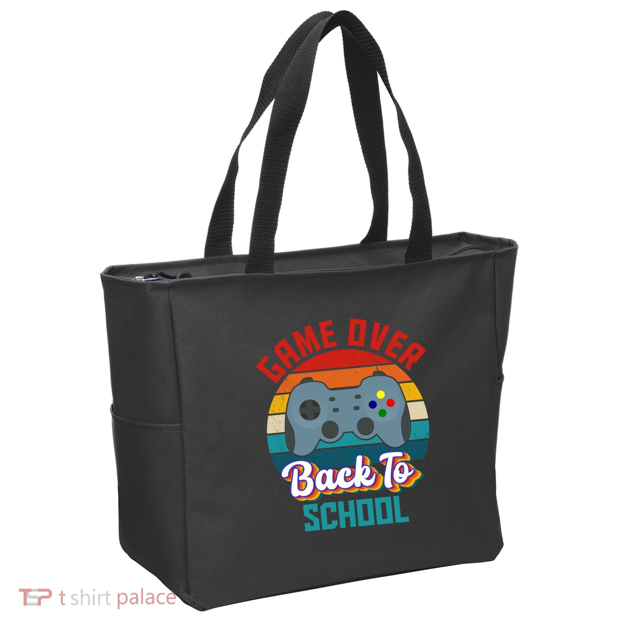 Game Over Back To School Funny Gamer Tote Bag
