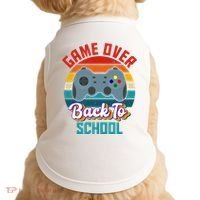 Game Over Back To School Funny Gamer Doggie Tank thumb 0