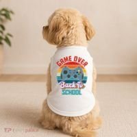 Game Over Back To School Funny Gamer Doggie Tank thumb 2
