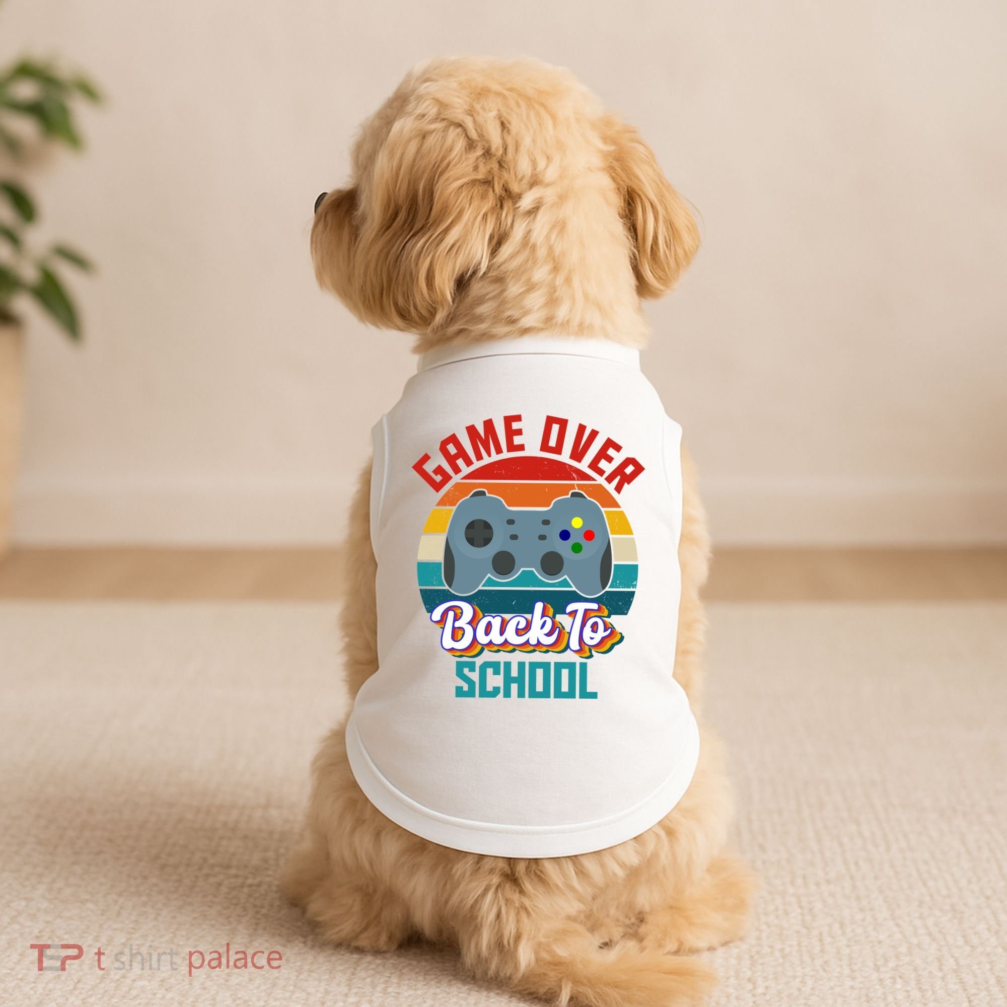 Game Over Back To School Funny Gamer Doggie Tank