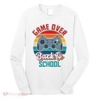 Game Over Back To School Funny Gamer Long Sleeve Shirt thumb 0