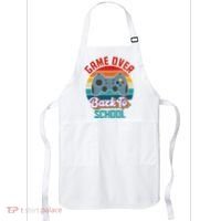 Game Over Back To School Funny Gamer Apron thumb 0