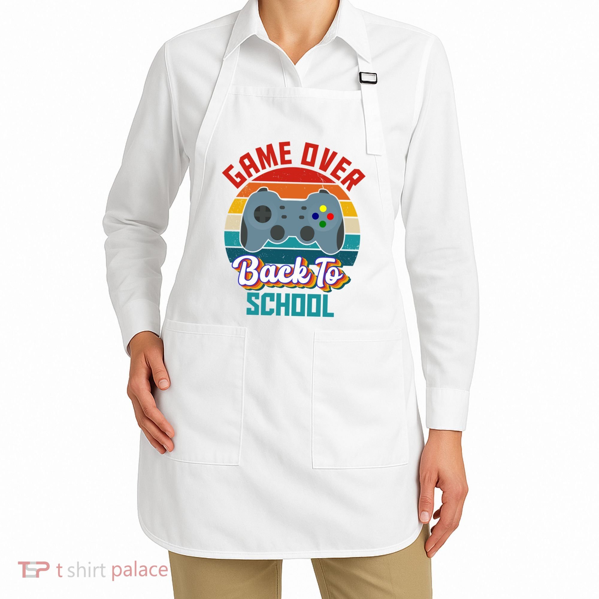 Game Over Back To School Funny Gamer Apron
