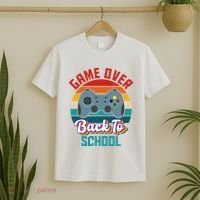 Game Over Back To School Funny Gamer T-Shirt thumb 2