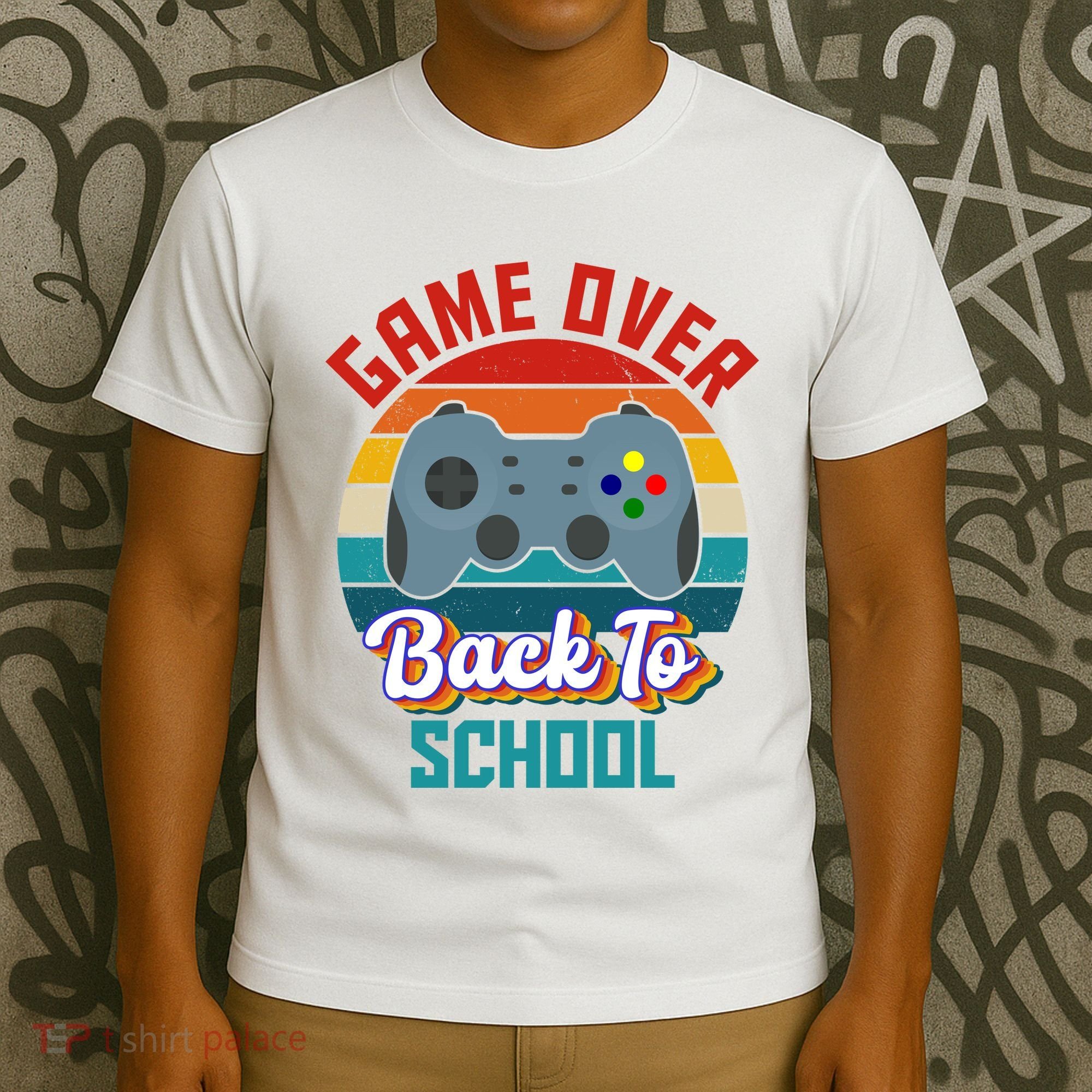 Game Over Back To School Funny Gamer T-Shirt