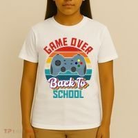 Game Over Back To School Funny Gamer T-Shirt thumb 4