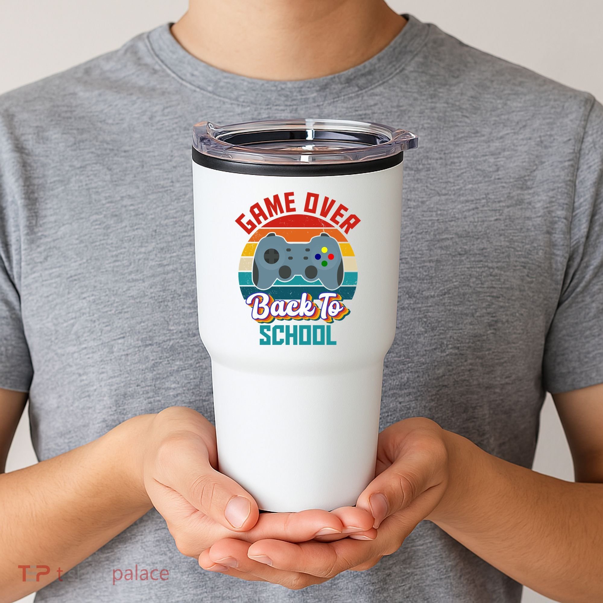 Game Over Back To School Funny Gamer Tumbler