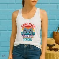Game Over Back To School Funny Gamer Women's Tank Top thumb 2
