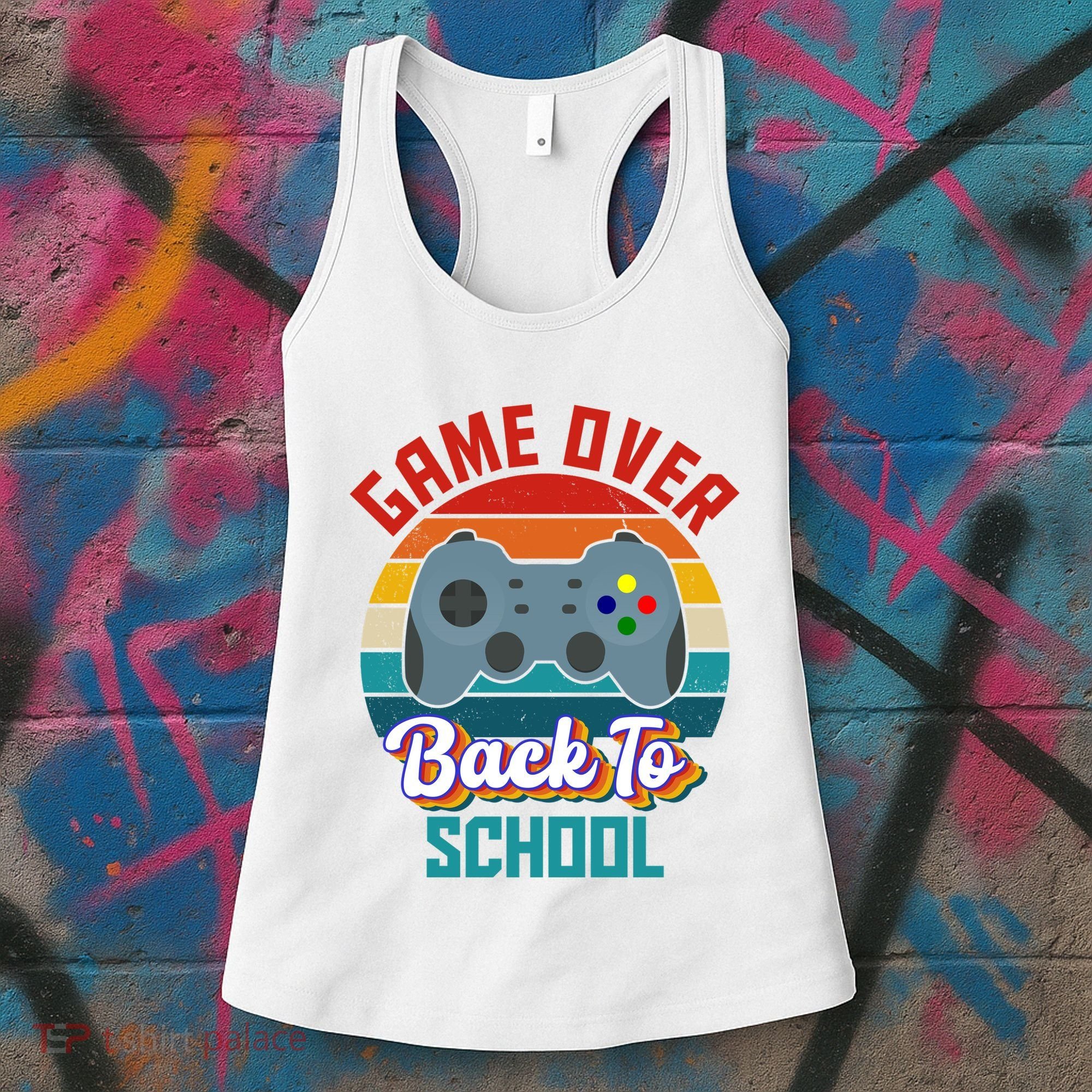 Game Over Back To School Funny Gamer Women's Tank Top