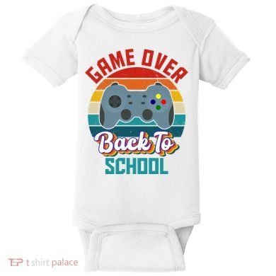 Game Over Back To School Funny Gamer Baby Bodysuit