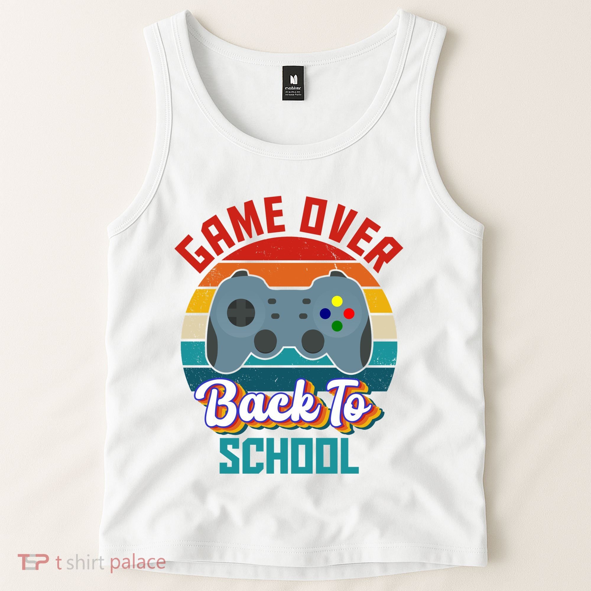 Game Over Back To School Funny Gamer Tank Top