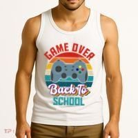 Game Over Back To School Funny Gamer Tank Top thumb 3