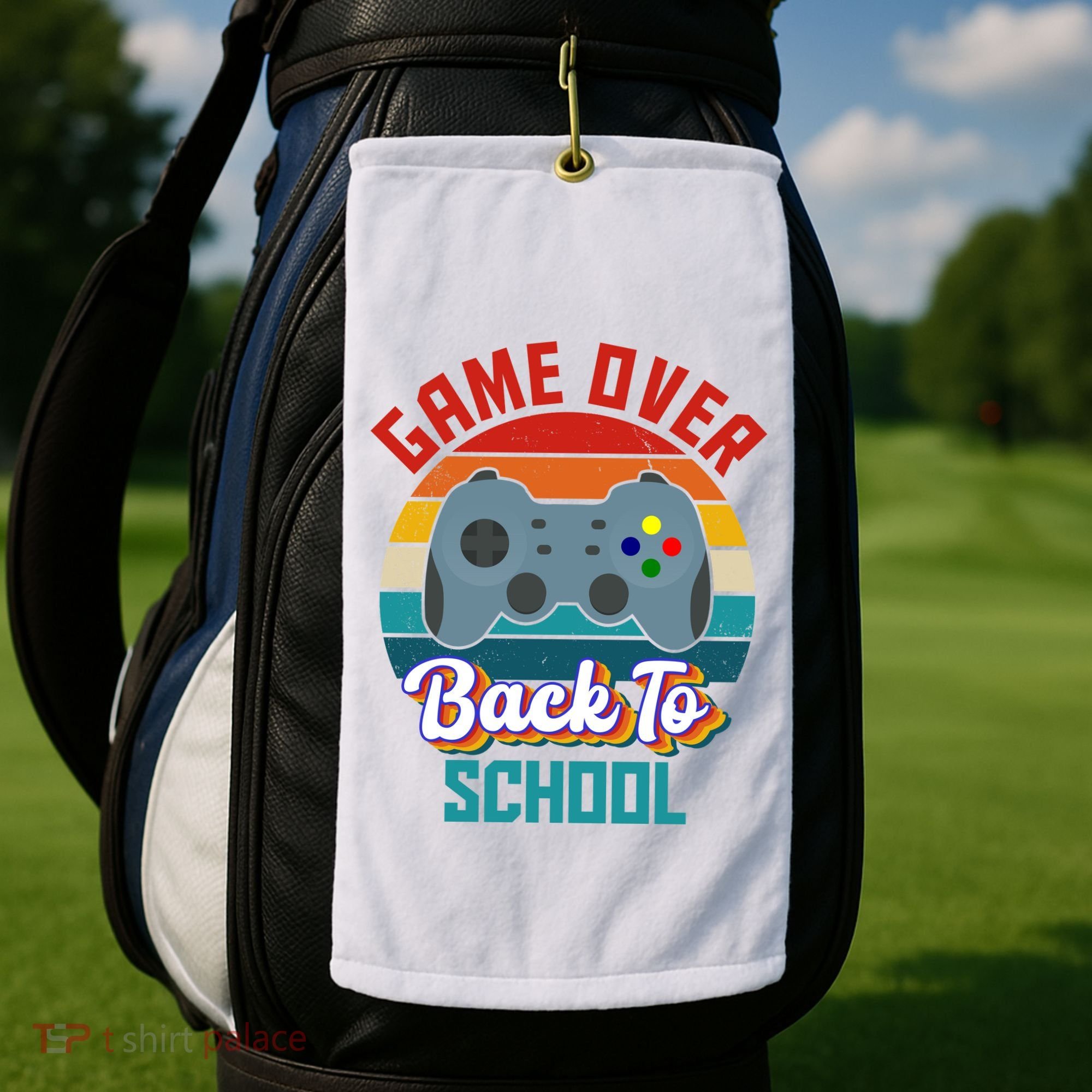Game Over Back To School Funny Gamer Golf Towel