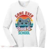 Game Over Back To School Funny Gamer Women's Long Sleeve Shirt thumb 0