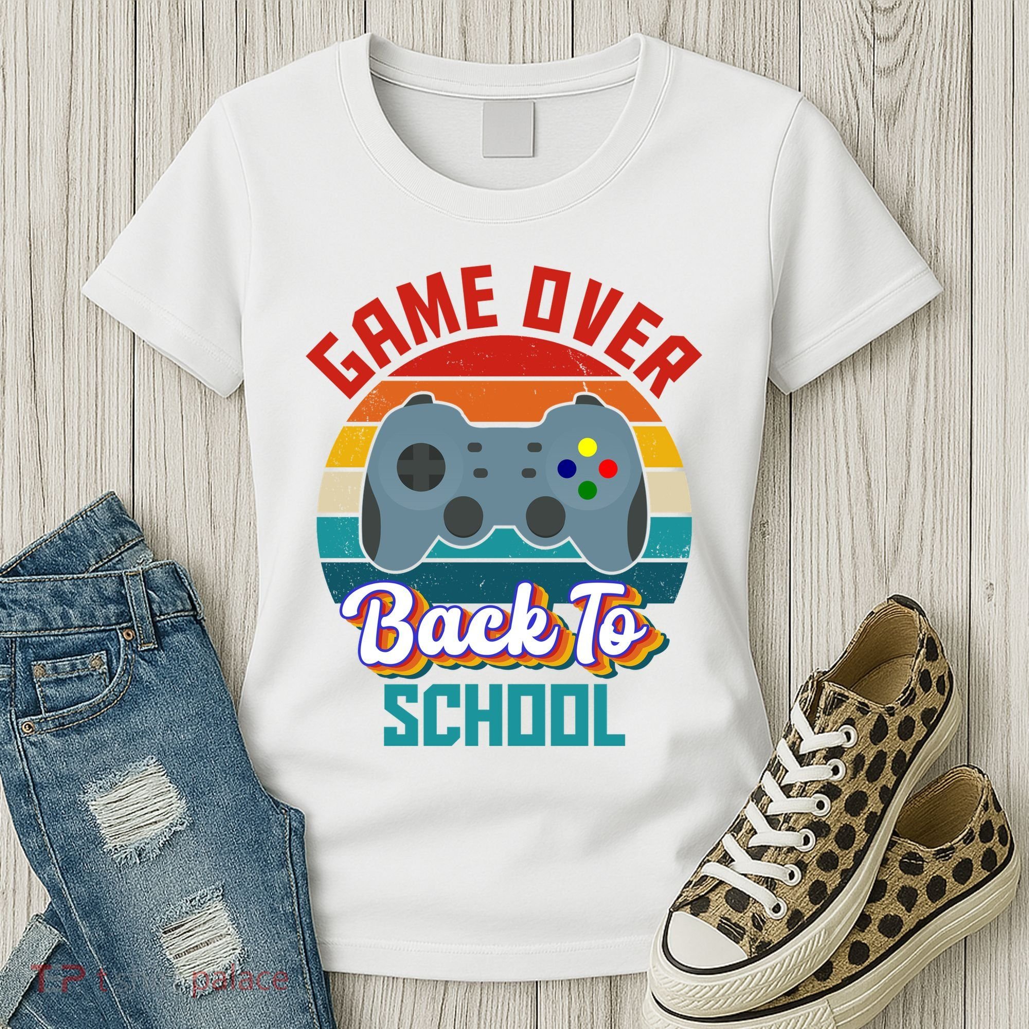 Game Over Back To School Funny Gamer Women's T-Shirt