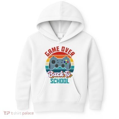 Game Over Back To School Funny Gamer Kids Hoodie