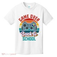 Game Over Back To School Funny Gamer Kids T-Shirt thumb 0