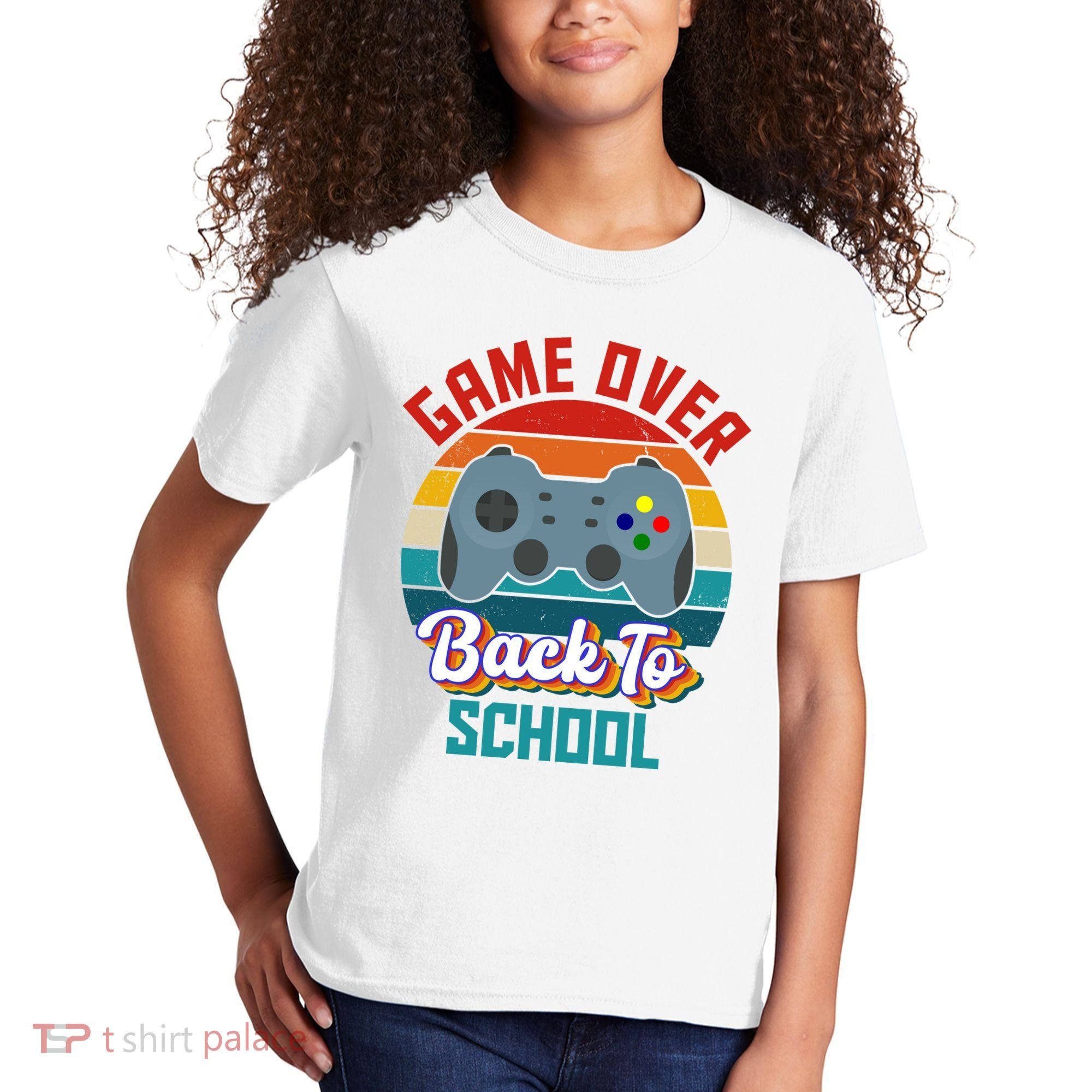 Game Over Back To School Funny Gamer Kids T-Shirt
