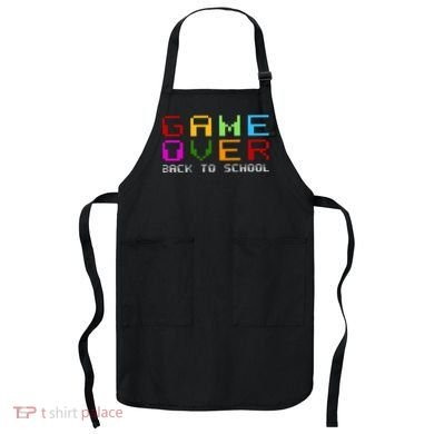 Game Over Back To School Apron