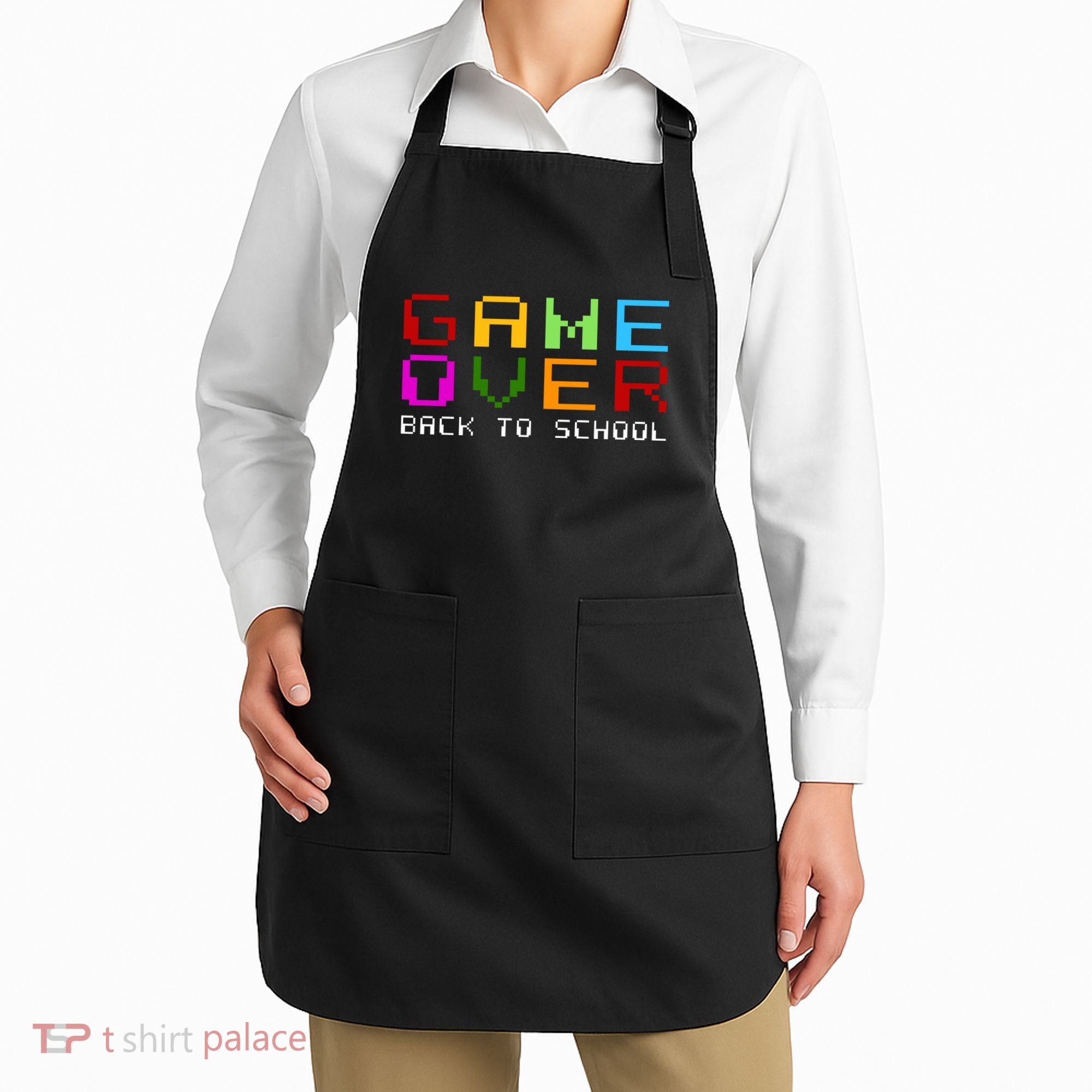 Game Over Back To School Apron