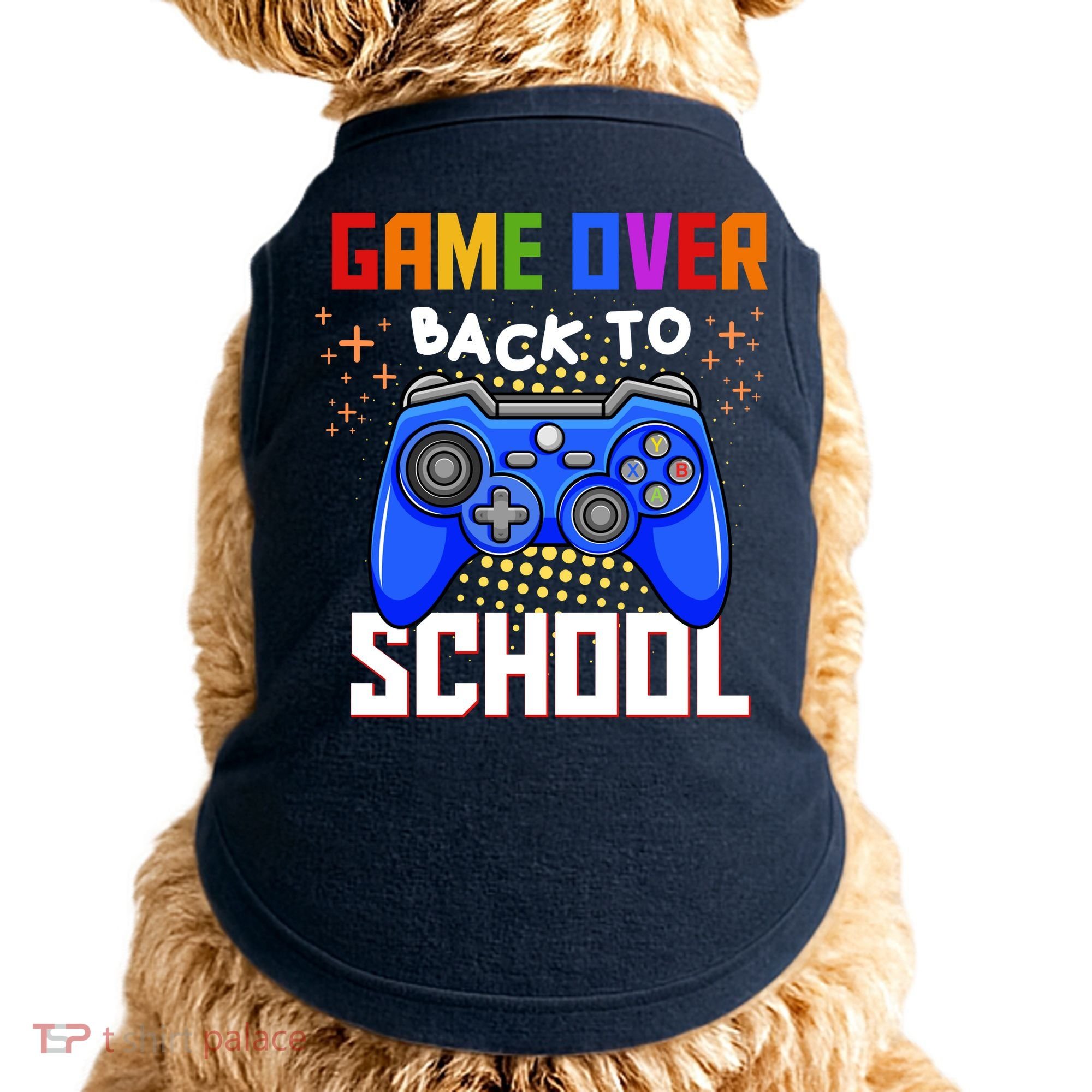 Game Over Back To School Funny Doggie Tank