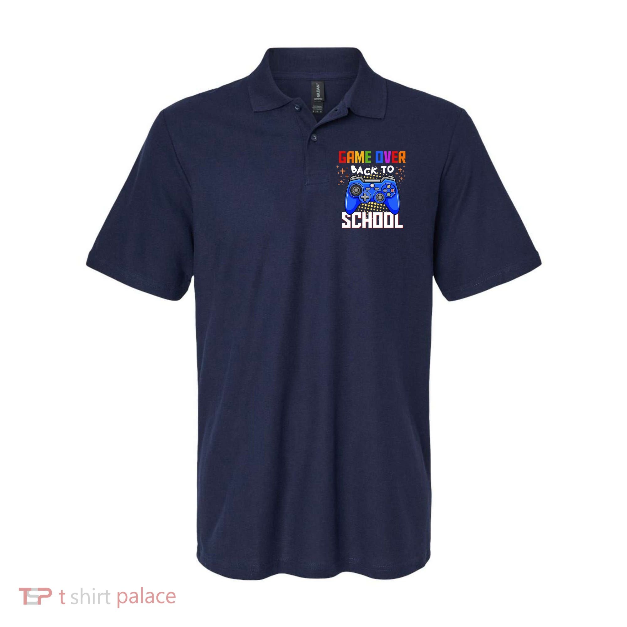Game Over Back To School Funny Polo