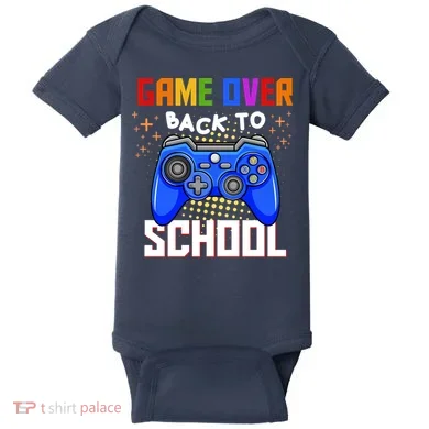 Game Over Back To School Funny Baby Bodysuit