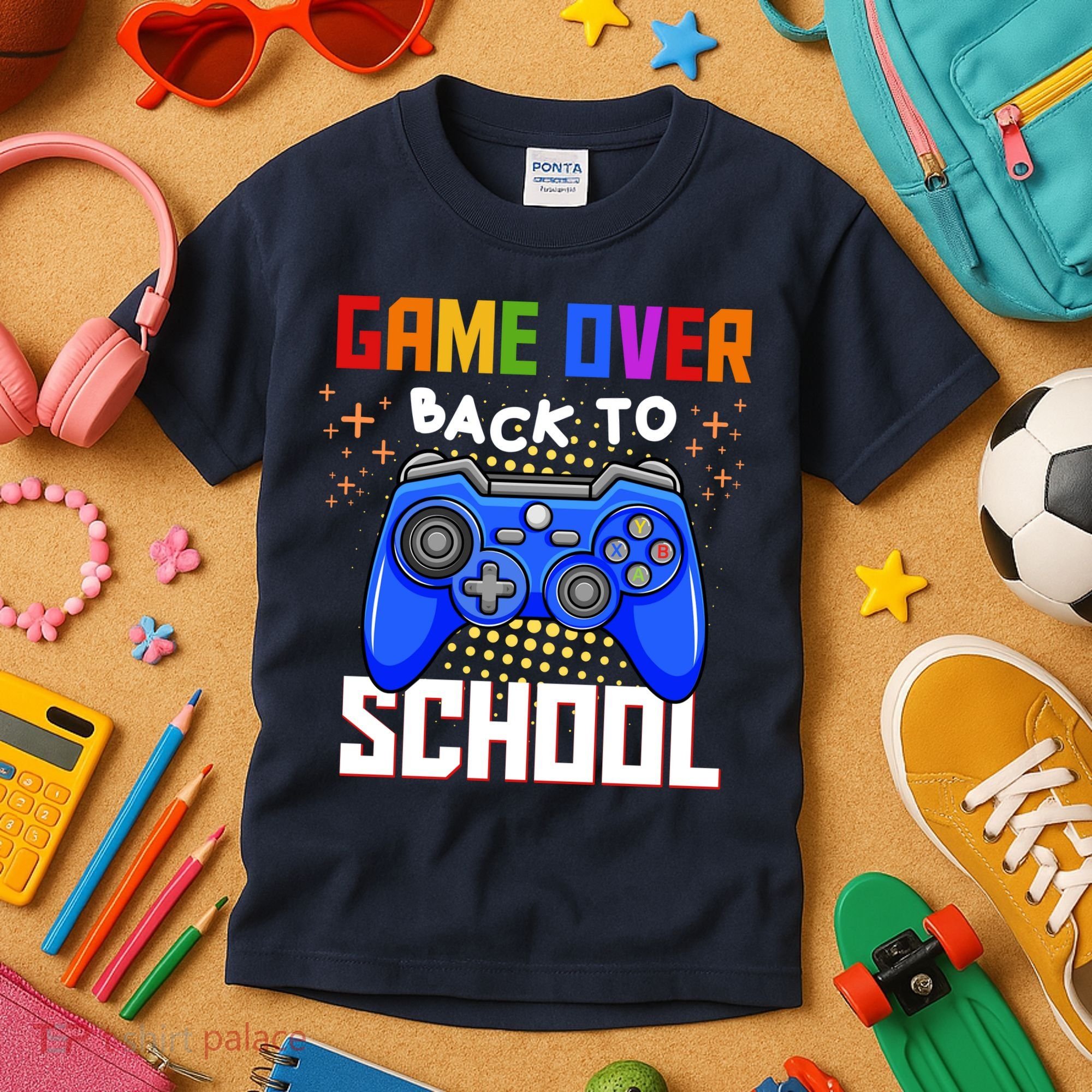 Game Over Back To School Funny Kids T-Shirt