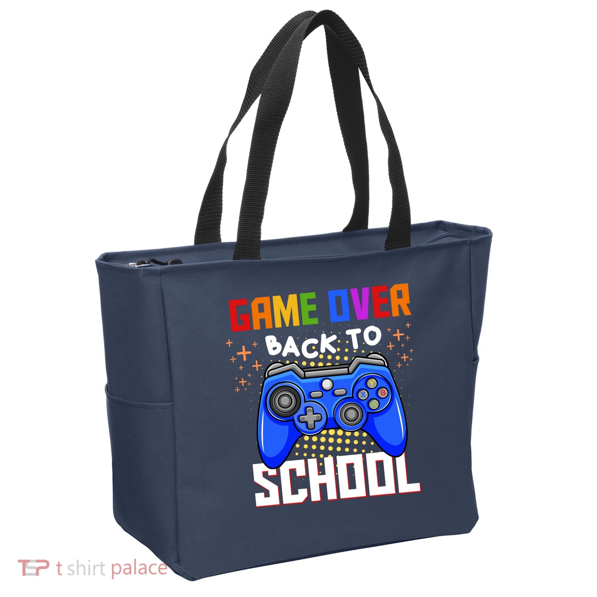 Game Over Back To School Funny Tote Bag