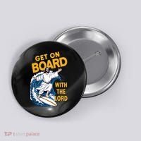 Get On Board With The Lord Surfing Button thumb 0