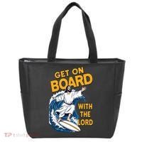 Get On Board With The Lord Surfing Tote Bag thumb 0