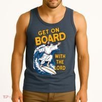 Get On Board With The Lord Surfing Tank Top thumb 3